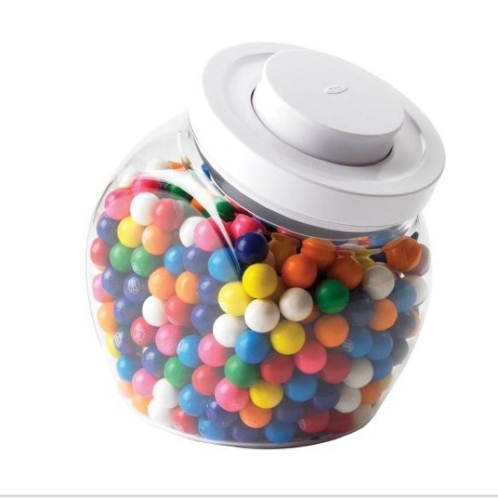 Oxo White and Gray Cookie/Food Storage Jar - Picture 3 of 3